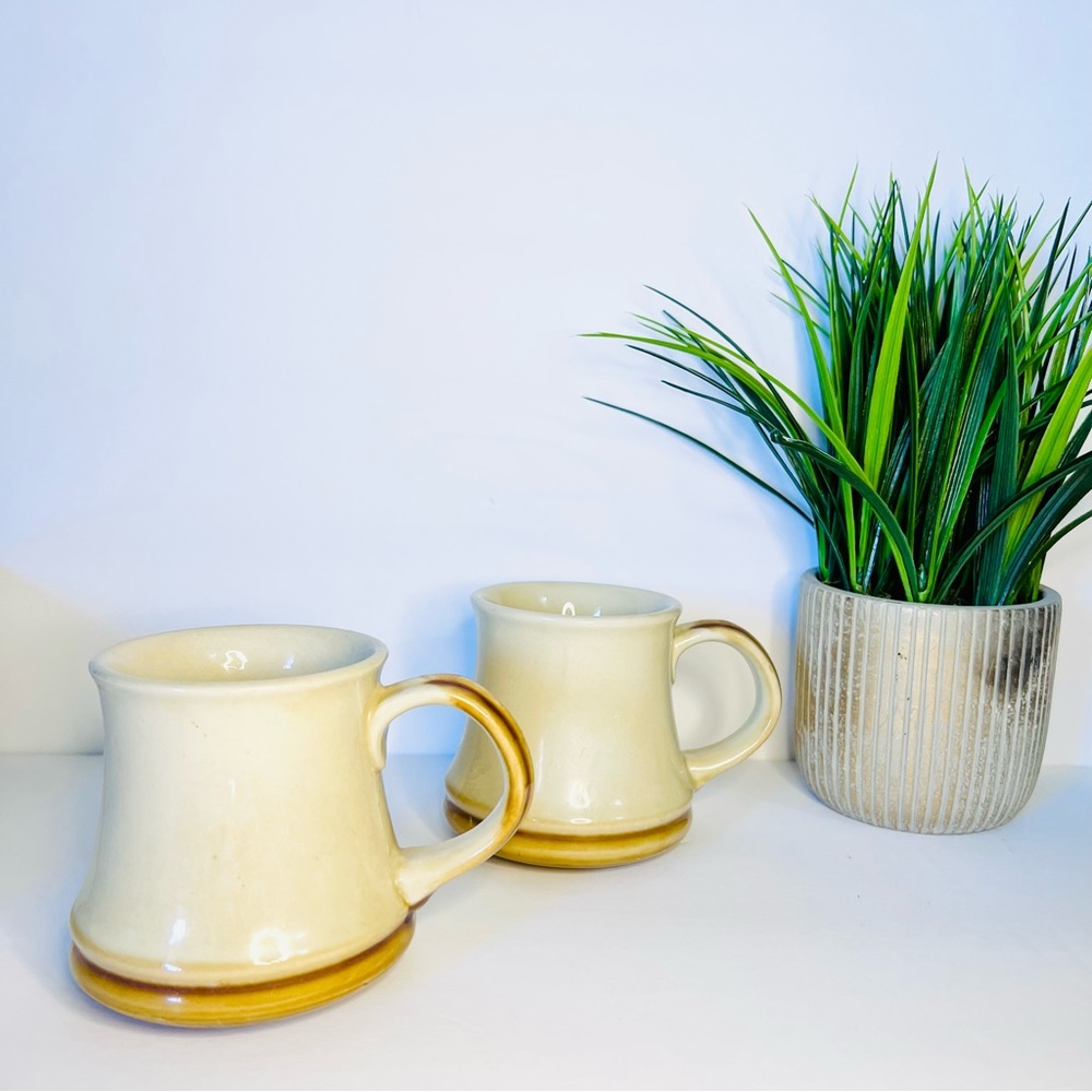 Vintage Glazed Stoneware Coffee Cup Mug